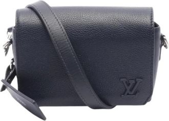 Louis Vuitton Vintage, unisex, Blauw, ONE Size, Leer, Pre-owned Aerogram Fastline Wearable Wallet
