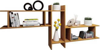 ebuy24 Ebuy24 - Colgante De Estante De Madera Vcm Estante De Ahorro De Espacio Dimensiones: Al. 80 X An. 188 X T. 20 Cm Colgante Elegante Estante De Almacena