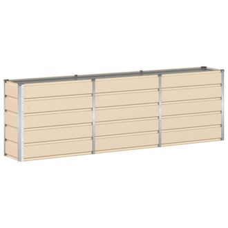 vidaXL Jardinera Marfil 240 X 40 X 75 Cm Acero Vidaxl