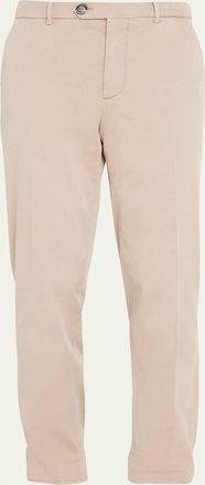 Brunello Cucinelli Mens American Pima Italian-Fit Chino Trousers
