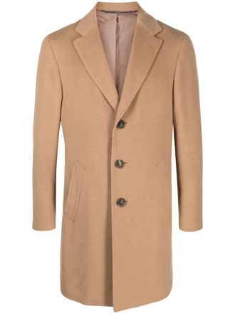Canali Cappotto monopetto con revers a lancia - Marrone