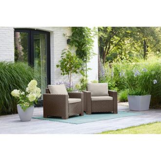 Dmora Juego De 2 Sillones De Exterior Arsizio, Sill&oacute;n Para Jard&iacute;n, Asiento De Exterior, Butaca Para Terraza, 83x68 H72 Cm, T&oacute;rtola - Dmora