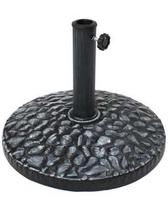 Sunnydaze Patio Umbrella Base Resin With Pebble Texture