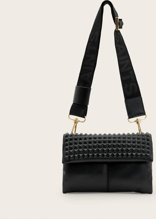 AllSaints Womens Sheep Leather Ezra Leather Studded Crossbody Bag, Size: 13x20x3cm