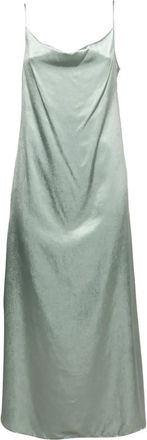 Max Mara satin strappy maxi dress - Grey