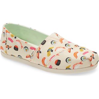 Toms Classic Canvas Slip-On in Natural Multi Fabric at Nordstrom, Size 7