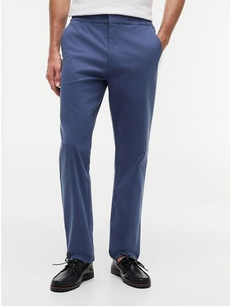 Tommy Hilfiger Mens Elastic-Waist Dobby Pant - Blue - XXL