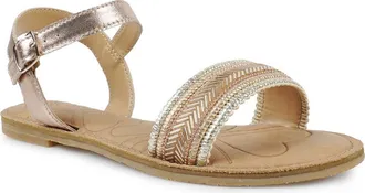 Candie's Trust Ankle Strap Sandal in Light Gold at Nordstrom, Size 11