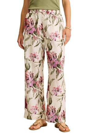 Tommy Bahama Orchid Isle Easy Linen Wide Leg Pants in Coconut at Nordstrom, Size X-Small