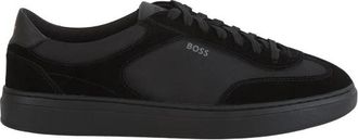 HUGO BOSS Kieran Lage Sneakers - Heren - Sneakers - Zwart - 43 EU - Leer - Schoenen