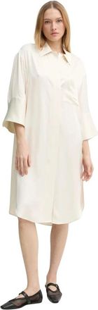 Day Birger Et Mikkelsen Noe Shirt Dress - Dames - Shirt Kleedjes - Beige - L - Satijn - Kleedjes