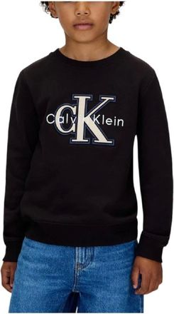 Calvin Klein Kids Sweatshirts, male, Black, 4 Y, Festive Sweatshirt for Kids