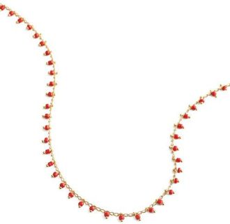 Madewell Enamel Chain Choker Necklace. in Varsity Red at Nordstrom