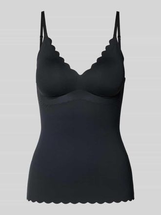 Skiny Skiny Unterhemd mit Wellensaum und herausnehmbaren Pads in Black, Gr&ouml;&szlig;e 36