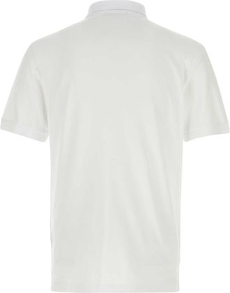 Stone Island Mens White Stretch Piquet Polo Shirt T-shirts And Polos