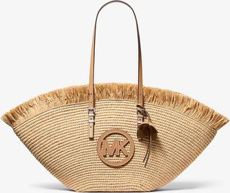 Michael Kors Isa Large Hand-Crocheted Fan Tote Bag