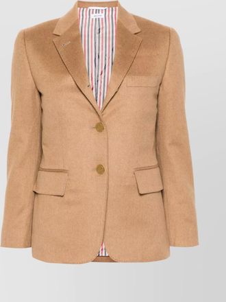 Thom Browne single-breasted blazer in camel hair