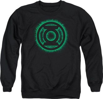 Gildan Green Lantern Green Flame Logo Adult Crewneck Sweatshirt
