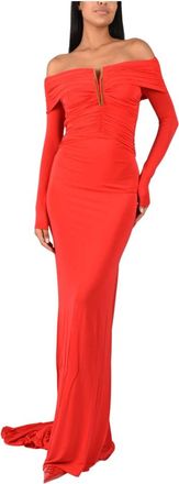 Elisabetta Franchi Abito Red Carpet - - Dresses - Donna - Rosso - L