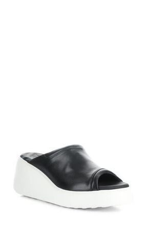 FLY London Doli Platform Wedge Slide Sandal in 004 Black Dublin at Nordstrom Rack, Size 10-10.5Us / 41Eu