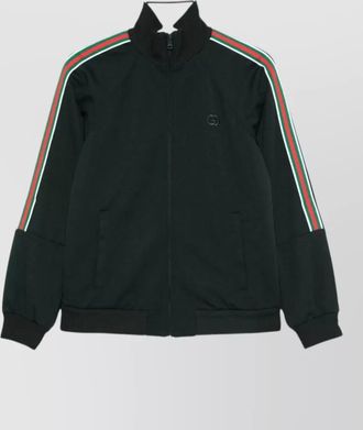 Gucci technical jersey high neck zip jacket