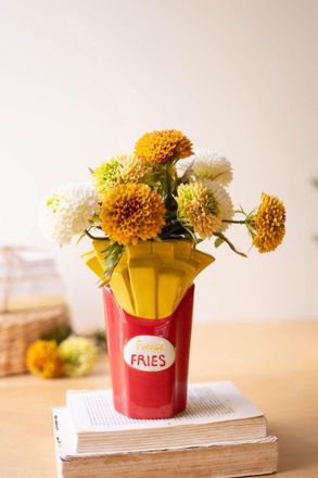 Kalalou Ceramic French Fries Vase