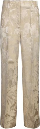 Incotex Neera Broeken - Dames - Straight fit broeken - Beige - XL - Katoen - Broeken