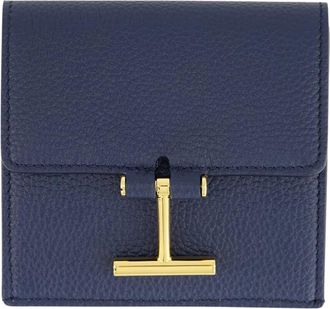 Tom Ford Tara Kaarthouder - Dames - Portefeuilles - Blauw - ONE Size - Leer - Accessoires