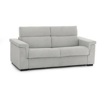Dmora Sof&aacute; Fijo 3 Plazas Zelia, Sof&aacute; Lineal Para Sal&oacute;n, Acolchado, Desenfundable, Calidad 100% Made In Italy, 225x95 H100 Cm, Gris Claro - Dmora
