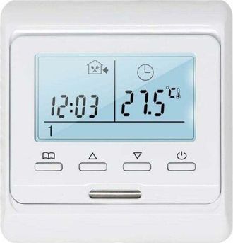 OEM Termostato Programable De 16 A Para Calefacci&oacute;n El&eacute;ctrica Por Suelo Radiante - Pantalla Lcd Retroiluminada - Rango De Temperatura De 5 &deg; A 90 &deg; - Inst