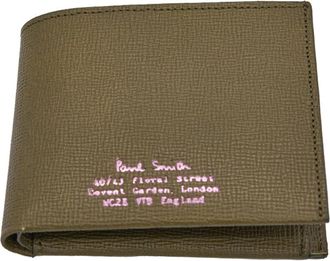 Paul Smith Portafoglio Floral Street - Heren - Portefeuilles - Groen - ONE Size - Leer - Accessoires