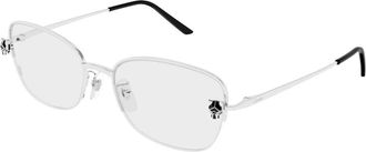 Cartier Eyeglasses - Dames - Brillen - Grijs - 55 MM - Accessoires
