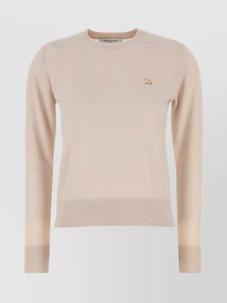 Maison Kitsuné wool crew neck sweater with ribbed finish