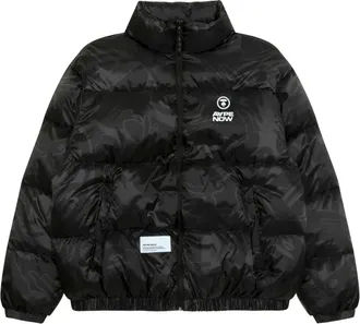 Aape By A Bathing Ape logo puffer jacket - men - Polyester/Nylon - M - Black