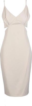 Access Fashion Midi-jurk met ritssluiting - Dames - Casual kleedjes - Beige - XL - Polyester - Kleedjes