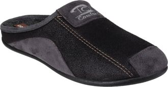 Cotswold Westwell Stoffen Heren Zwarte Pantoffels