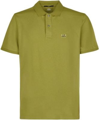 C.P. Company Slim Fit Logo Polo - Heren - Polos - Groen - M - Katoen - Tops