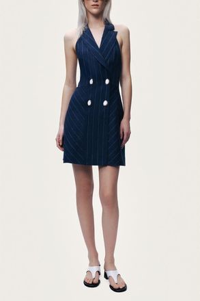 Nocturne Double-Breasted Halter Neck Mini Dress in Multi-Colored at Nordstrom, Size X-Small