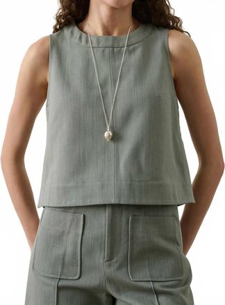 SOEUR Womens Pampa Top In Vert Deau