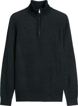 Marc O'Polo Gebreide Troyer - Heren - Truien - Zwart - Maat: 3XL Katoen