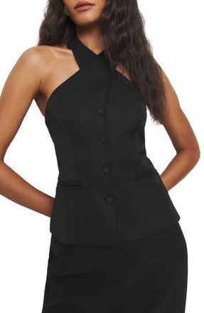 Reformation Halter Neck Vest in Black at Nordstrom Rack, Size 12