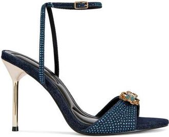 Azalea Wang Treetok Stiletto Sandal in Denim at Nordstrom, Size 6