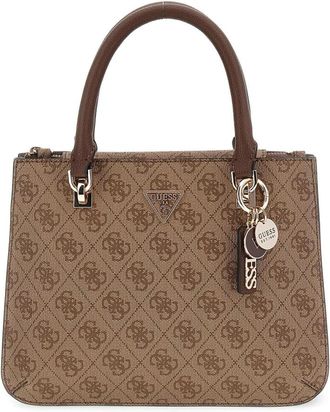 Guess Noelle II Small Multi Comp Satchel - Dames - Handtassen - Beige - ONE Size - Polyester - Tassen