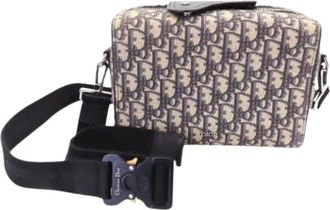Dior Pre-owned Cross Body Bags, male, Multicolor, Size: ONE SIZE Pre-owned Oblique Canvas Shoulder Bag