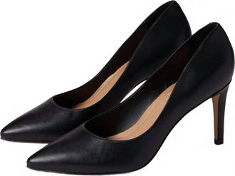 Carrano Womens Beatriz Classic Leather Pump Heel In Black
