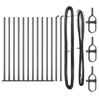 Berkfield Home Fence Posts Set Set of 13 Grey Concrete 3.2 x 3.2 x 90 cm