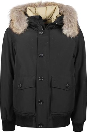 Woolrich Polar Detachable Fur-Trimmed Hooded Bomber Jacket