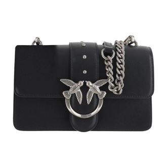 Pinko Cross Body Bags, female, Black, Size: ONE SIZE Love One Mini Bag