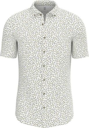 DeSoto Overhemden, Heren, Veelkleurig, L, Katoen, Groen overhemd met print korte mouw