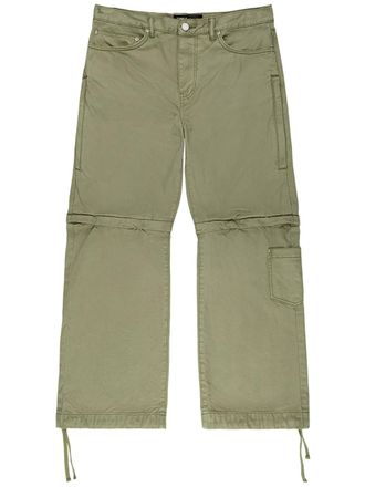 Purple drawstring trousers - Green